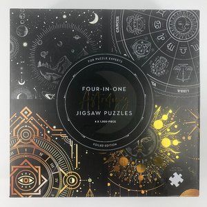 Professor Puzzle Astrology Jigsaw Puzzles 4x1000 Piece Foiled Ed 3 Sealed Zodiac